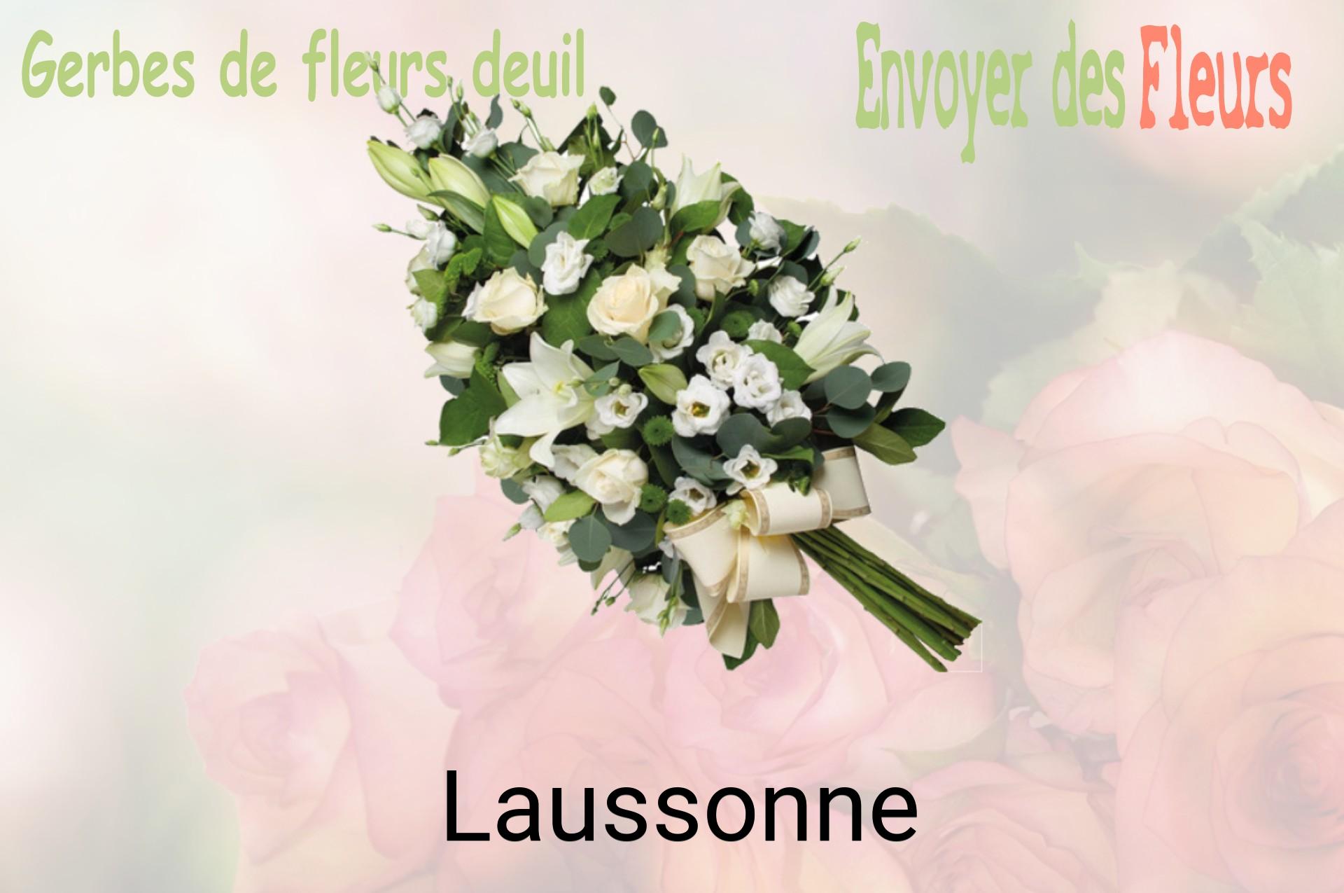 Gerbe de fleurs de deuil livrée à Laussonne